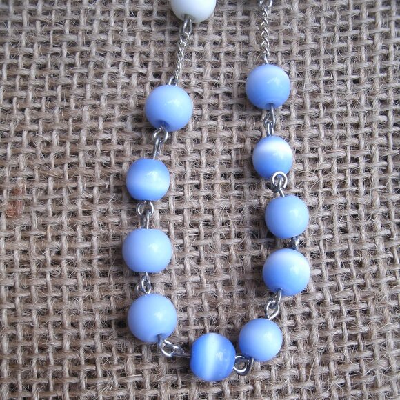 Handmade Crucifix Rosary Cats Eye Beads St Francis - Picture 7 of 12